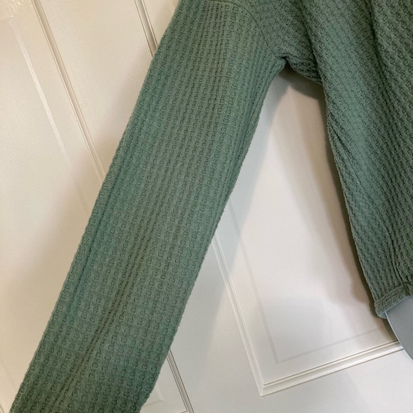 Green Knit Hoodie Sweater - Picture 2 of 5